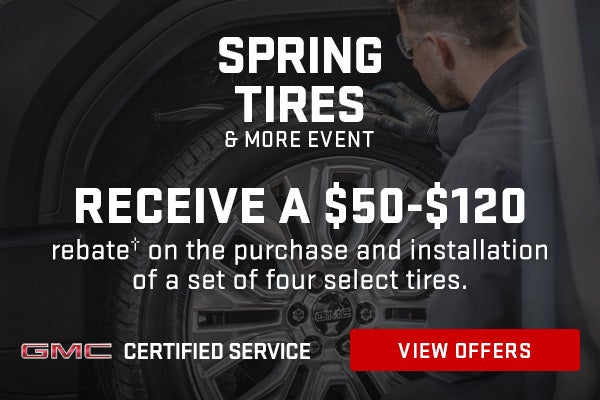 Receive a $50-$120 rebate on tires